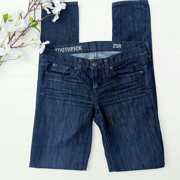J. Crew Denim - J Crew Toothpick distressed jeans dark wash 25R